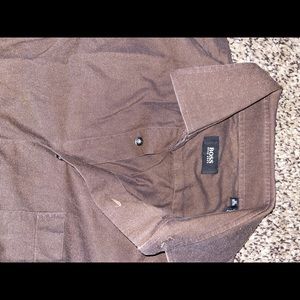 Hugo Boss Brown long sleeve dress shirt